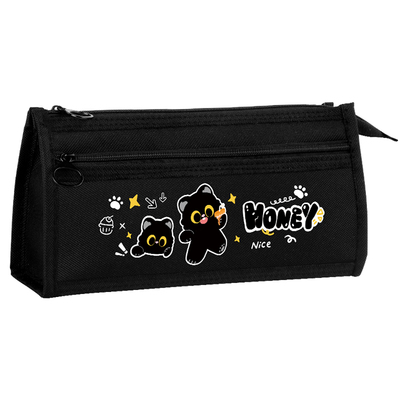 【神秘黑猫与小煤球】大容量笔袋