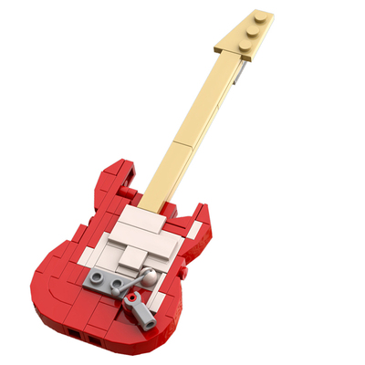 创意设计芬达吉他适配21329模型摆件颗粒拼装积木MOC益智儿童玩具