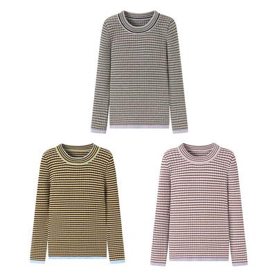 【打底衫绵羊毛】尼多熊25男女童秋冬针织毛衣儿童条纹宝宝内搭潮