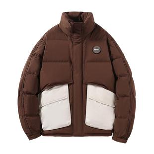 冬季羽绒服12岁男孩13青少年学生14白鸭绒立领外套15大童加厚衣服