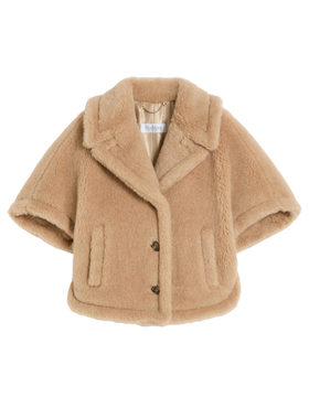 【礼物】MaxMara 女装羊驼毛混纺斗篷4731196106