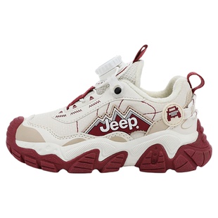 jeep加绒儿童运动鞋冬季2025新款女童保暖二棉冬鞋轻便防滑老爹鞋