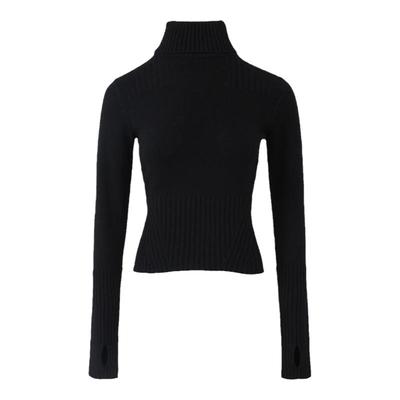 SMIIILE羊毛高领毛衣女短款