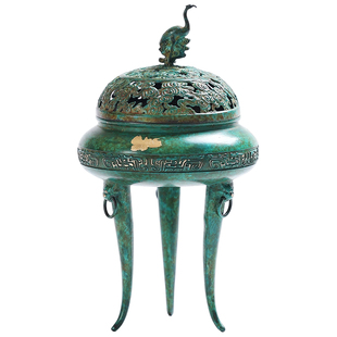 仿古香炉家用室内熏香檀香沉香香薰炉盘香铜香炉纯铜宋式美学摆件