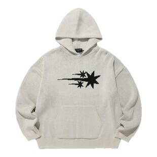 【现货】fletta bloom韩国小众潮经典复古流星连帽毛衣针织衫卫衣