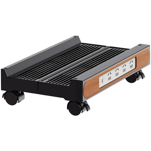 电脑主机托架可移动机箱底座支架带滑轮置物架家用台式托盘放置架