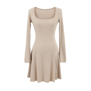 小个子 茶香可颂【系列合集】针织连衣裙女秋季新款修身显瘦裙子