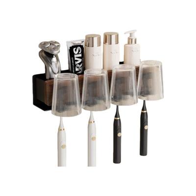 {小红书推荐}黑胡桃木牙刷置物架