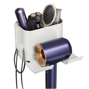 吹风机支架置物架免打孔徕芬收纳架子粘贴挂钩固定卫生间风筒挂架