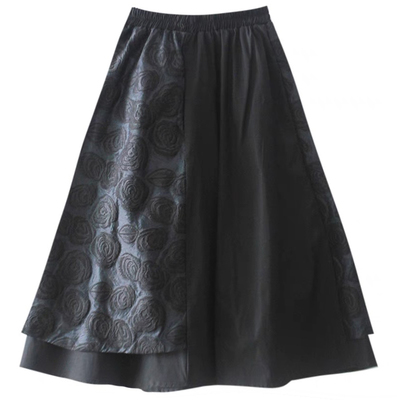 隐觅中长裙山本风A字半身裙