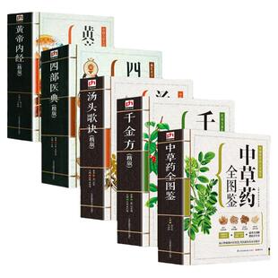 全5册图解黄帝内经全集正版中草药全图鉴汤头歌诀千金方四部医典精版本草纲目中医基础理论书籍零基础学中医入门知识大全医诊断学