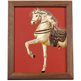 礼师傅徐悲鸿马年生肖吉祥摆件手工铜雕画装饰桌面摆台画商务礼物