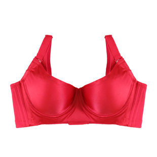 MsKKay香颂名伶光面调整型内衣本命年红大码收副乳防下垂大胸显小