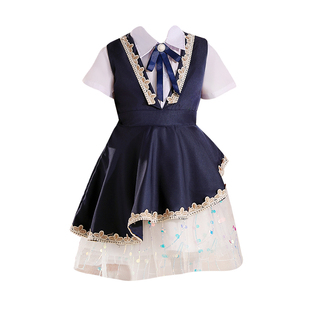 元旦儿童大合唱团演出服小学生朗诵演讲表演服装学院风男女童礼服