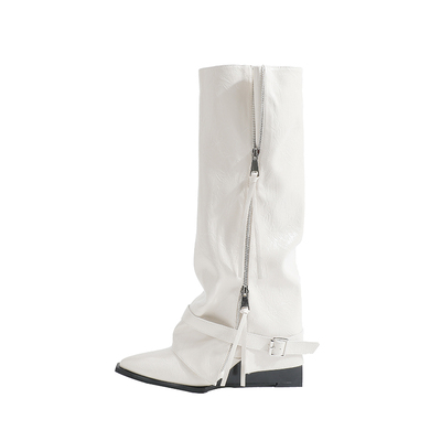 现货！！【免费试穿】牛皮长靴