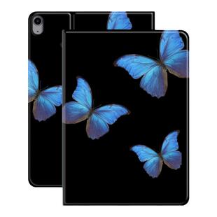 蓝色蝴蝶适用于iPad2021mini7iPad11寸PRO简约艺术复古书本保护套