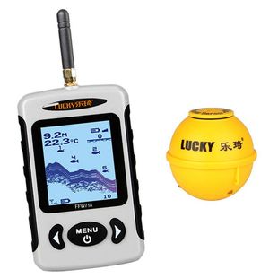 乐琦无线声纳探鱼器智能鱼群手机探测器大小鱼显示诱鱼灯浑水可测