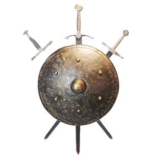 欧洲中世纪古罗马盾牌组合室内壁挂墙饰创意家居酒吧装饰工艺品