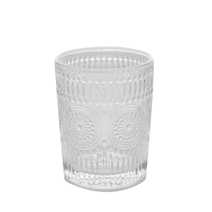 透明耐高温玻璃空杯DIY自制香薰蜡烛容器磨砂炫彩花纹带盖水晶杯