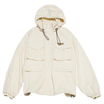 皱感肌理轻薄户外工装连帽外套