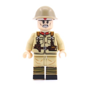 兼容中国士兵国防军拼装积木人仔高射机枪军事摩托车大炮闪电突袭