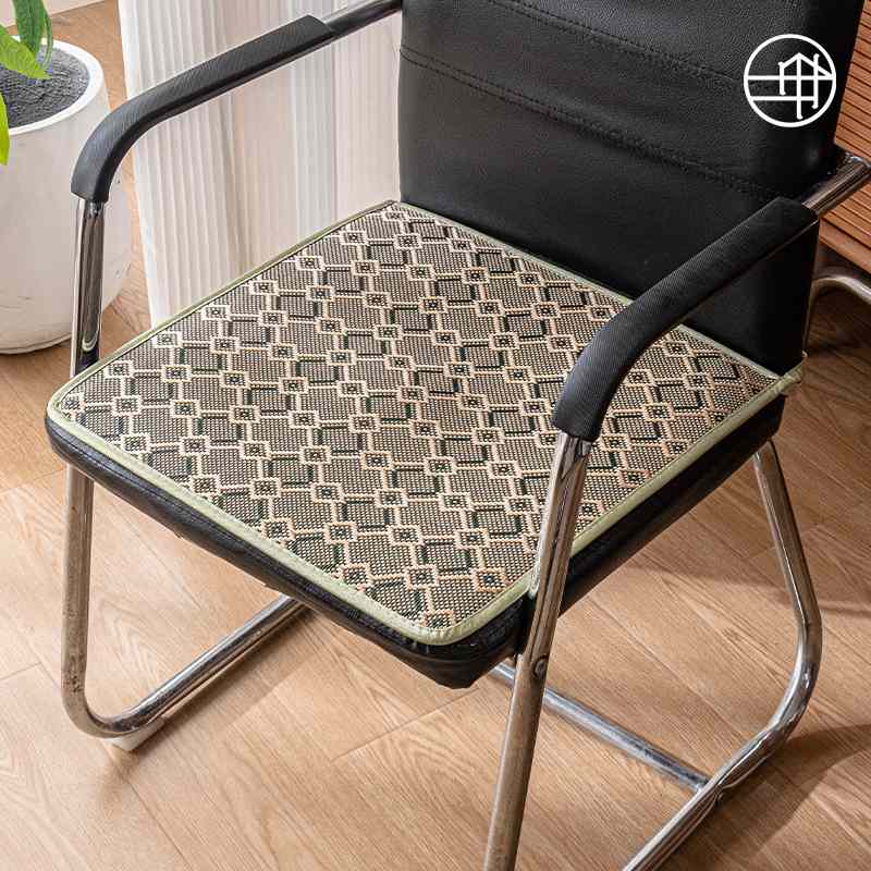 新款冰凉藤席椅垫办公室椅子防滑坐垫屁久坐棋牌室夏季垫凉席座垫