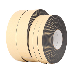 强粘力黑色EVA单面海绵胶带泡棉12345mm密封胶条缓冲防撞减震隔音耐磨静音降噪汽车门窗防漏冷风防尘防滑胶条