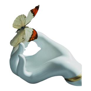 描金白瓷文人手型香插|锦灰东方气味美学|景德镇|沉香艺术装置