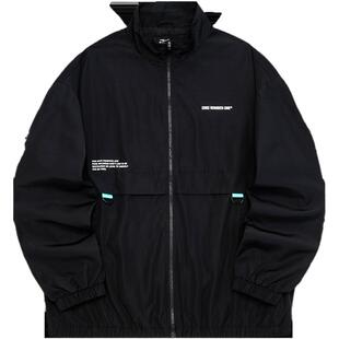 鸿星尔克冬季新款男士潮流工装飞行夹克运动休闲风衣外套上衣