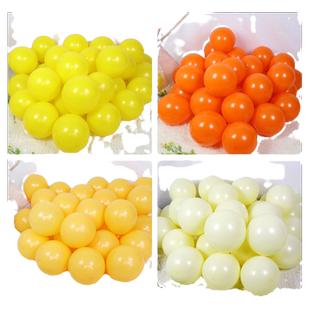 加厚柠檬黄橙色黄色圆形橘乳胶气球5寸10寸18寸36寸特大装饰汽球