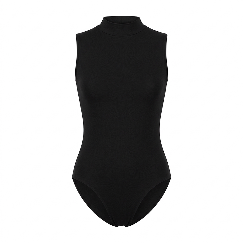 立领基训服带暗扣女生芭蕾舞练功服无袖开裆体操服舞蹈形体气质