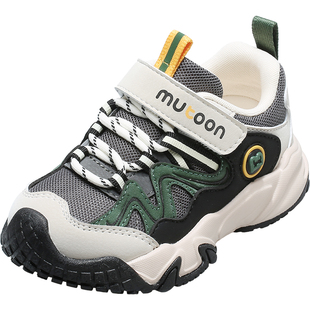 牧童小童运动鞋秋冬男童登山运动鞋女童防撞减震透气网面户外鞋子