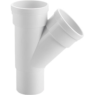 50/75/110PVC管内插三通下缩口排水管厨房卫生间异径转斜三通配件