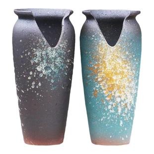 高切口悬崖桩花盆缺口多肉法师老桩粗陶罐特价大小口径清仓陶瓷盆