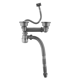 箭牌ARROW 厨房水槽洗菜盆可视防臭下水管双槽水管配件下水器套装