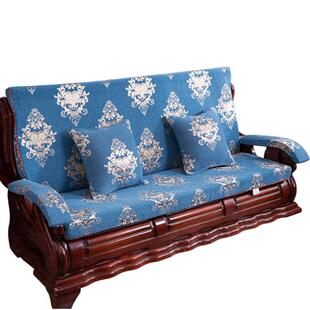 实木沙发坐垫靠垫一体红木沙发垫子老式木制沙发垫海绵垫四季通用