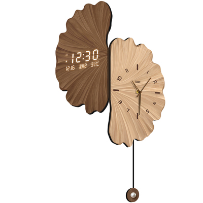 转角挂钟高级感复古客厅电子时钟