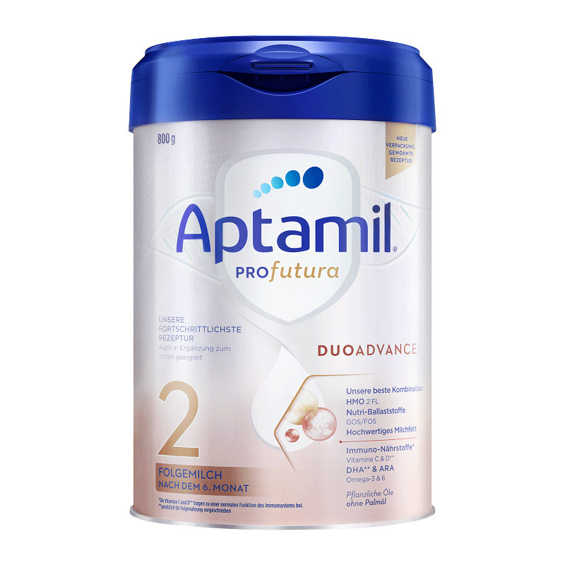 爱他美Aptamil白金德国版原装HMO幼儿配方奶粉2段800g6-12个月