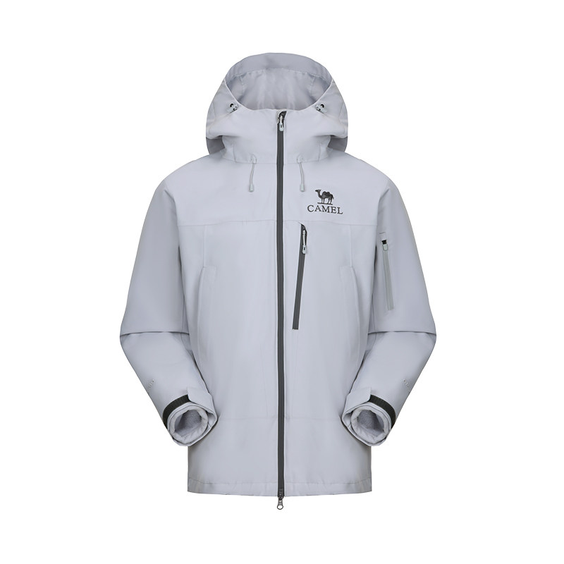 骆驼雨神巡洋舰冲锋衣女三合一两件套三防绿色外套防水登山服装男