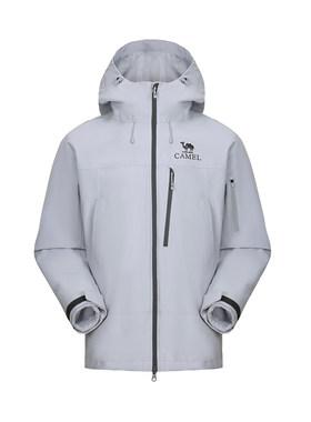 骆驼雨神巡洋舰冲锋衣女三合一两件套三防绿色外套防水登山服装男