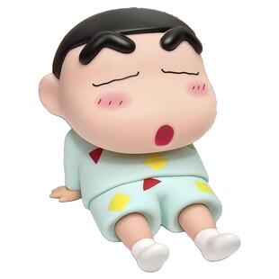 【新款】日漫蜡笔小新手办睡袍小新手机支架摆件野原新之助手办模