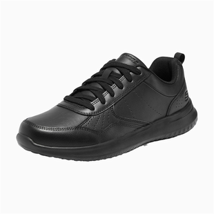 Skechers斯凯奇官网男软底通勤男鞋舒适商务上班休闲鞋皮鞋