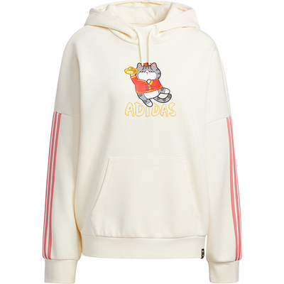 阿迪达斯女士针织连帽套头衫