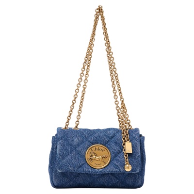 【礼物】Chloe蔻依 26夏季新款HERITAGE小号丹宁款肩背包