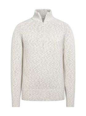 SUITSUPPLY棕色半拉链Polo开衫