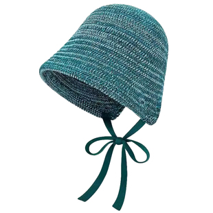 倪妮同款日系简约镂空编织渔夫帽子女户外遮阳时尚透气防晒盆帽潮