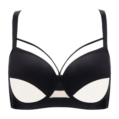 性感内衣女大胸防下垂收副乳聚拢胸罩大码胖mm胸大显小薄款文胸