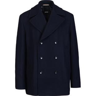 Hugo Boss男士2025秋冬新款中长款羊毛呢大衣绅士风衣保暖外套潮