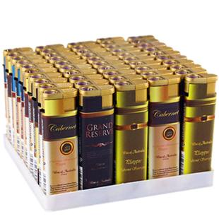 一大盒50支防风直冲打火机可充气耐用家用商超零售定制广告印字