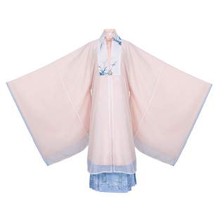 【花朝记典藏｜绘清词】明制男女汉服立领大襟衫袄披风马面裙道袍